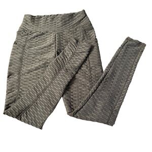 Yoga Pants High Waisted Anti Cellulite Gray Leggings with Pockets S/M